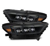 AlphaRex 15-17 Ford Mustang NOVA LED Proj Headlights Alpha Black w/Activ Light/Seq Signal/Switch DRL thumbnail 1