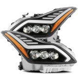 AlphaRex 08-13 Infiniti G37 NOVA LED Proj Headlights Alpha Black w/Activ Light/Seq Signal/Switch DRL thumbnail 1