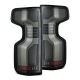 AlphaRex 19-24 Chevy Silverado 1500 / 20-24 2500HD/3500HD LUXX-Series LED Tail Lights Alpha Black thumbnail 1