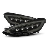 AlphaRex 12-21 Tesla Model S NOVA LED Proj Headlights Alpha-Black w/Actv Light & Seq.Sig / SB DRL thumbnail 1
