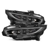 AlphaRex 16-21 Honda Civic NOVA-Series LED Proj Headlights Blk w/Activation Light & Seq.Sig / SB DRL thumbnail 1