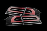 AlphaRex 12-21 Tesla Model S LUXX-Series LED Tail Lights - Black/Red (US Models Only) thumbnail 1