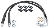 RockJock JT Gladiator Brake Hose Kit Rear w/ Hoses Frame Clips Copper Washers ABS Wire Clips Pair thumbnail 1