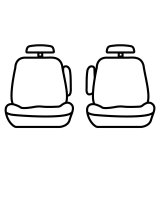 Covercraft 19 Mercedes-Benz Sprinter Polycotton SeatSaver Custom Front Row Seat Covers - Charcoal thumbnail 1