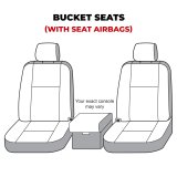 Covercraft 19-20 Ford F150 Polycotton SeatSaver Custom Front Row Seat Covers - Charcoal thumbnail 6