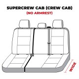 Covercraft 19-24 Ford F-250 Polycotton SeatSaver Custom Second Row Seat Covers - Grey thumbnail 1