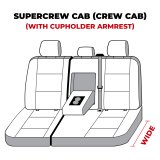 Covercraft 21-24 Ford F-150 Polycotton SeatSaver Custom Second Row Seat Covers - Charcoal thumbnail 1