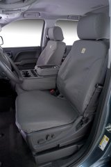 Covercraft 16-24 Chevrolet Express Carhartt SeatSaver Custom Front Row Seat Covers - Gravel thumbnail 1