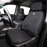 Covercraft 19-24 Chevrolet Silverado Carhartt Super Dux SeatSaver Front Row Seat Covers - Blk thumbnail 1