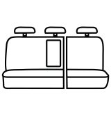 Covercraft 19-24 Chevrolet Silverado Leatherette PrecisionFit Custom Second Row Seat Covers - Black thumbnail 1