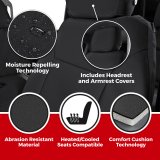 Covercraft 11-24 Dodge Durango Endura PrecisionFit Custom Third Row Seat Covers - Charcoal/Silver thumbnail 3