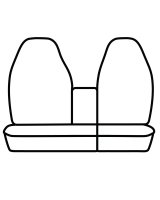 Covercraft 1997-01 Ford F150 Polycotton SeatSaver Custom Front Row Seat Covers - Grey thumbnail 1