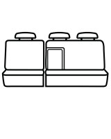 Covercraft 14-17 Jeep Cherokee Polycotton SeatSaver Custom Second Row Seat Covers - Grey thumbnail 1