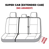 Covercraft 19-24 Ford F-250 Polycotton SeatSaver Custom Second Row Seat Covers - Misty Grey thumbnail 2