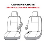 Covercraft 21-23 Chevrolet Tahoe/GMC Polycotton SeatSaver Custom Second Row Seat Covers - Charcoal thumbnail 1