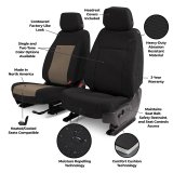 Covercraft 20-24 Subaru Outback/ Endura PrecisionFit Custom Front Row Seat Covers - Charcoal/Silver thumbnail 5