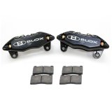 BLOX Racing Forged 4 Piston Calipers and Pads (Fits Honda/Acura 262mm Rotors) thumbnail 1