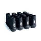 BLOX Racing Street Series Forged Lug Nuts - Flat Black 12 x 1.5mm - Set of 16 thumbnail 1