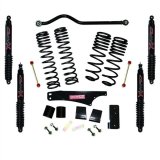 Skyjacker 2007-2018 Jeep Wrangler JK 4 Door 4WD Long Travel 3.5in-4in Lift Kit w/Black Max Shocks thumbnail 1