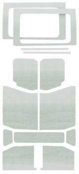 DEI 18-23 Jeep Wrangler JL 4-Door Boom Mat Complete Headliner Kit - 13 Piece - White thumbnail 7