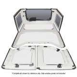 DEI 11-18 Jeep Wrangler JK 4-Door Boom Mat Headliner - 4 Piece - White thumbnail 5
