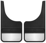 Husky Liners Universal 12in Wide Black Rubber Front Mud Flaps w/ Weight thumbnail 1