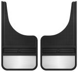 Husky Liners Universal 12in Wide Black Rubber Front Mud Flaps w/ Weight thumbnail 2