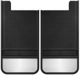 Husky Liners Universal 12in Wide Black Rubber Rear Mud Flaps w/ Weight thumbnail 1