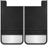 Husky Liners Universal 12in Wide Black Rubber Rear Mud Flaps w/ Weight thumbnail 2
