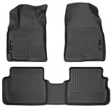 Husky Liners 09-12 Toyota Corolla/Matrix/Pontiac Vibe (FWD) WeatherBeater Combo Black Floor Liners thumbnail 1
