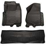 Husky Liners 11-12 Ford SD Crew Cab WeatherBeater Combo Black Floor Liners (w/o Manual Trans Case) thumbnail 2