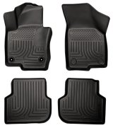 Husky Liners 2011 Volkswagen Jetta (Sedan) WeatherBeater Combo Black Floor Liners thumbnail 2