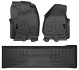 Husky Liners 2012.5 Ford SD Crew Cab WeatherBeater Combo Black Floor Liners (w/o Manual Trans Case) thumbnail 1