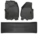 Husky Liners 2012.5 Ford SD Crew Cab WeatherBeater Combo Black Floor Liners (w/o Manual Trans Case) thumbnail 5
