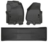 Husky Liners 2012.5 Ford SD Crew Cab WeatherBeater Combo Black Floor Liners (w/o Manual Trans Case) thumbnail 6