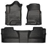 Husky Liners 14 Chevrolet Silverado/GMC Sierra WeatherBeater Black Front & 2nd Seat Floor Liners thumbnail 5