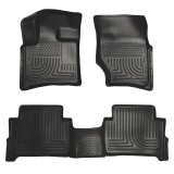 Husky Liners 07-14 Audi Q7 Weatherbeater Black Front & 2nd Seat Floor Liners thumbnail 1
