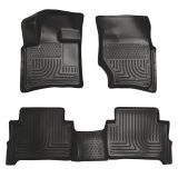 Husky Liners 07-14 Audi Q7 Weatherbeater Black Front & 2nd Seat Floor Liners thumbnail 3
