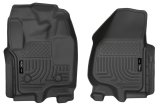 Husky Liners 12-15 Ford Super Duty Crew & Extended Cab WeatherBeater Front Row Black Floor Liners thumbnail 1