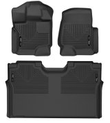 Husky Liners 15-23 Ford F-150 SuperCrew Cab X-Act Contour Front & 2nd Row Seat Floor Liners - Black thumbnail 3
