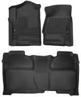 Husky Liners 14-18 Chevrolet Silverado Crew Cab X-Act Contour Front & Second Seat Floor Liners thumbnail 2
