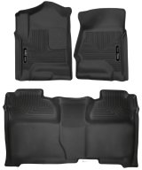 Husky Liners 14-18 Chevrolet Silverado Crew Cab X-Act Contour Front & Second Seat Floor Liners thumbnail 3