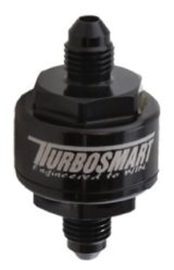 Turbosmart Billet Turbo Oil Feed Filter w/ 44 Micron Pleated Disc AN-3 Male Inlet - Black thumbnail 3