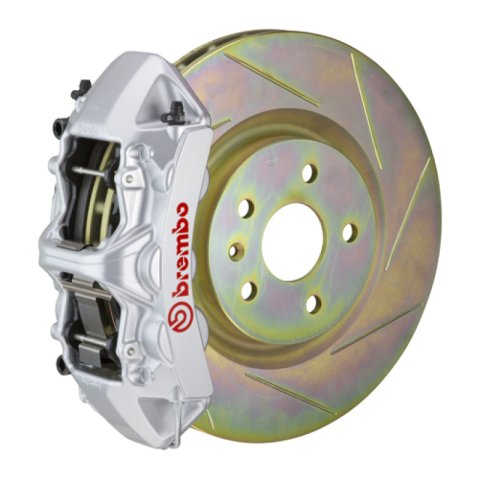 Brembo 10-15 Camaro V6 Front GT BBK 6 Piston Cast 355x32 1pc Rotor Slotted Type-1-Silver