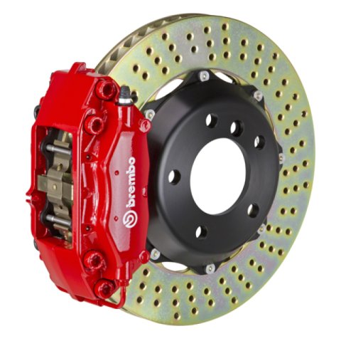 Brembo 05-11 Elise (Excl 4-Caliper Equipped) Fr GT BBK 4Pist Cast 2pc 328x28 2pc Rtr Drill-Red
