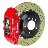 Brembo 04-05 R32 (Mk4) Front GT BBK 4 Piston Cast 2pc 355x32 2pc Rotor Drilled-Red thumbnail 1