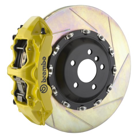 Brembo 12-14 ML550 Front GT BBK 6 Piston Cast 411x34 2pc Rotor Slotted Type1-Yellow