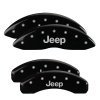 MGP 4 Caliper Covers Engraved Front & Rear 11-18 Jeep Grand Cherokee Black Finish Silver Jeep Logo thumbnail 3
