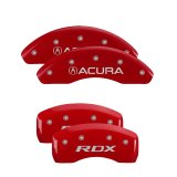 MGP 4 Caliper Covers Front Acura Rear RDX Red Finish Silver Characters (Req 18in+ Wheel) thumbnail 1