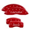 MGP 4 Caliper Covers Front Acura Rear MDX Red Finish Silver Characters thumbnail 5